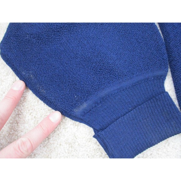 VINTAGE Peruvian Connection Cardigan Sweater Men Large Alpaca Blue Grandpa Peru - Picture 4 of 10